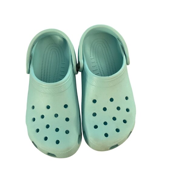 Crocs Light Blue Clogs Size 9  Slip-On Casual Shoes teal - Picture 6 of 9